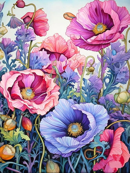 Paint by Numbers Kit 3D Flowers