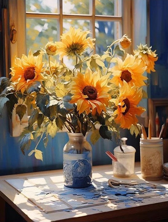 Paint by Numbers Kit Vase On Desk