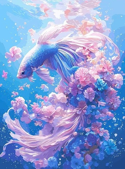 Paint by Numbers Kit Beautiful Fish
