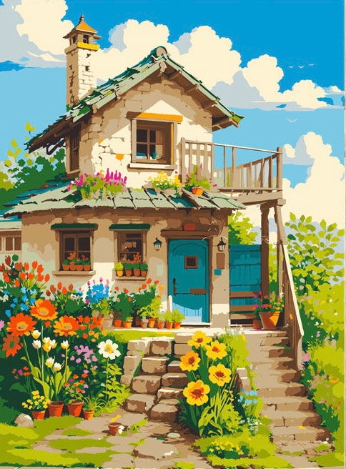 Paint by Numbers Kit House In The Wild