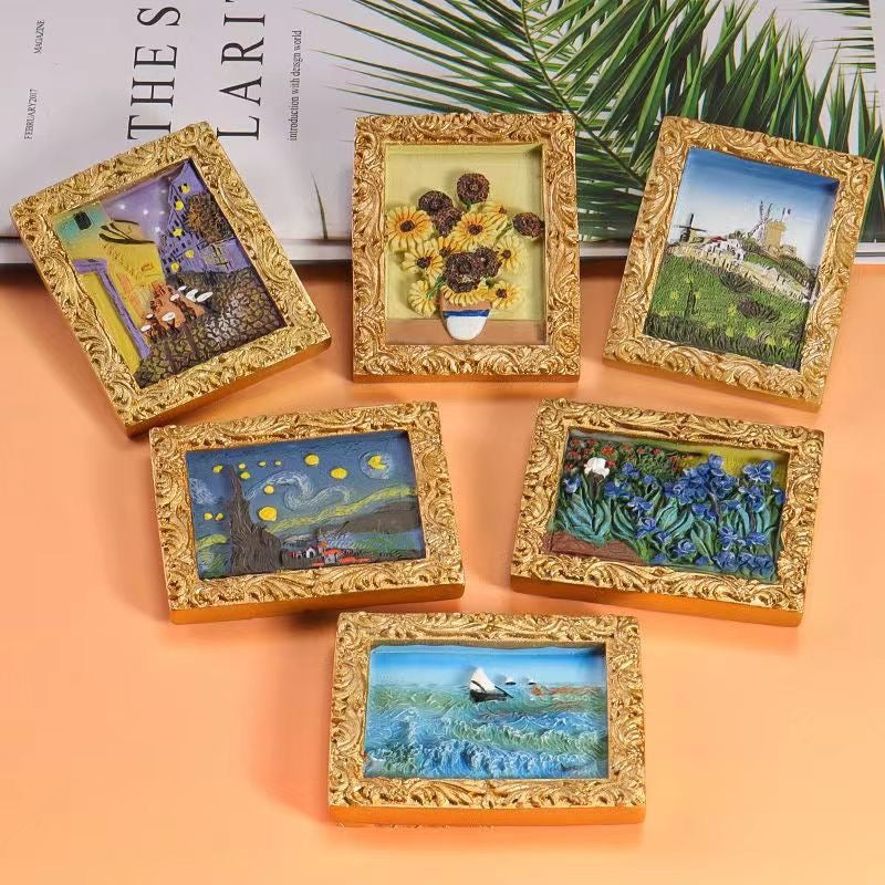 Diy Painting Plaster Doll Refrigerator Magnet(6pcs/Set)