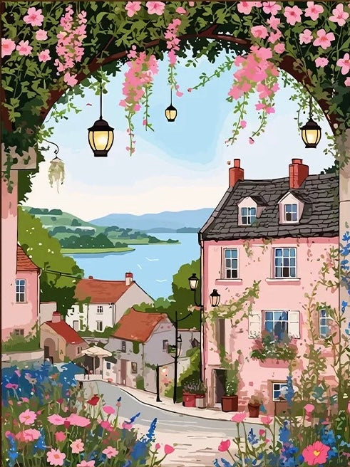 Paint by Numbers Kit Pink City