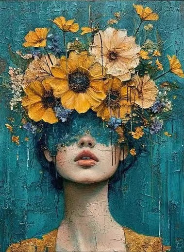 Paint by Numbers Kit Flower Woman