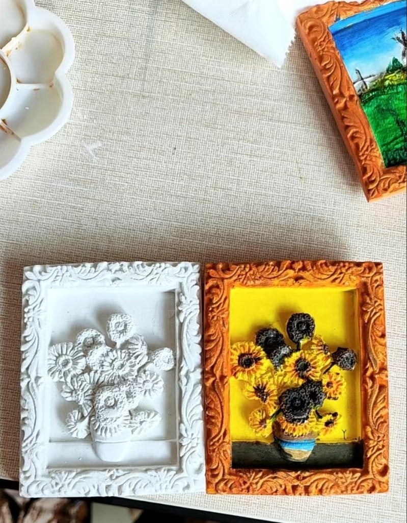 Diy Painting Plaster Doll Refrigerator Magnet(6pcs/Set)