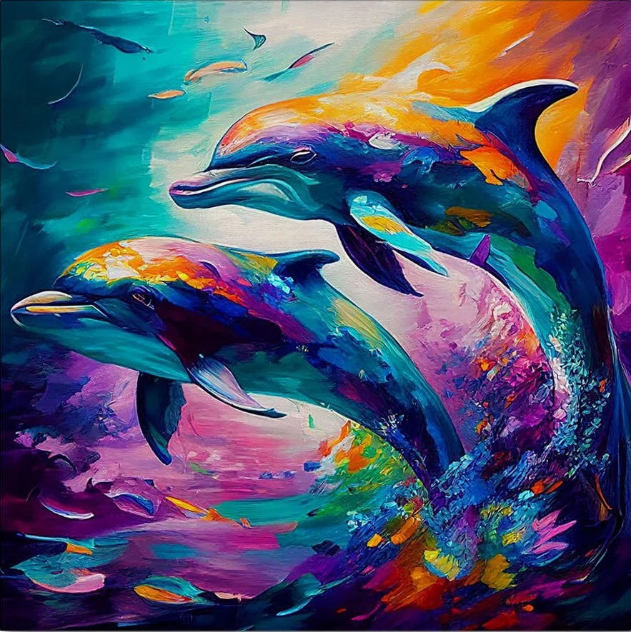 Paint by Numbers Kit Jumping Dolphin