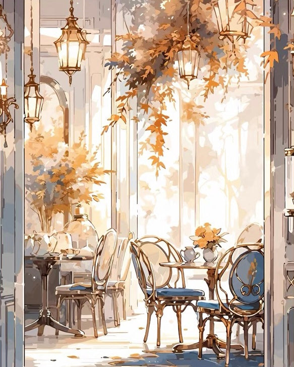 Paint by Numbers Kit Coffee Shop