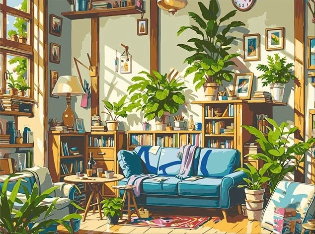 Paint by Numbers Kit Cozy Room