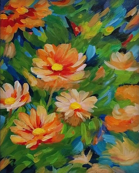 Paint by Numbers Kit Abstract Flower