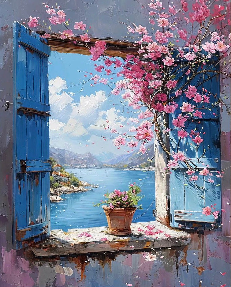 Paint by Numbers Kit Windowsill