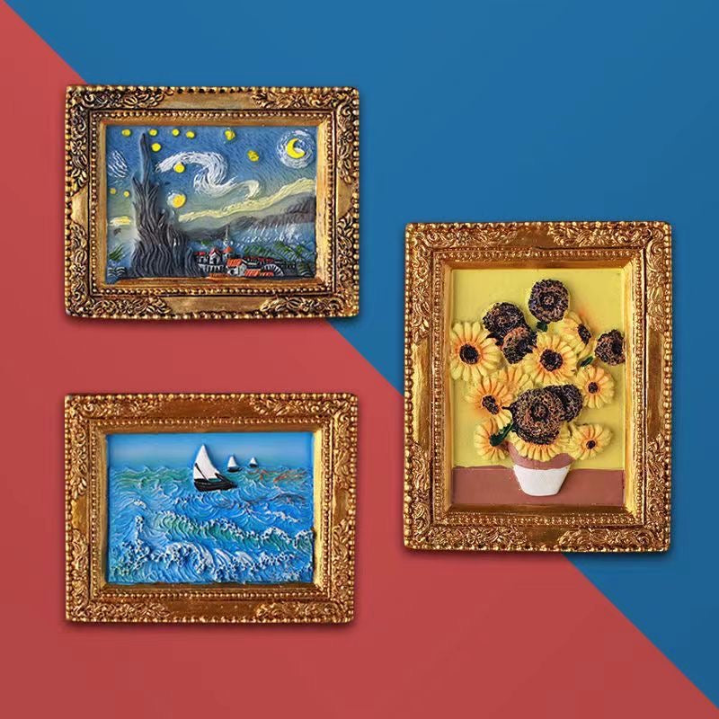 Diy Painting Plaster Doll Refrigerator Magnet(6pcs/Set)
