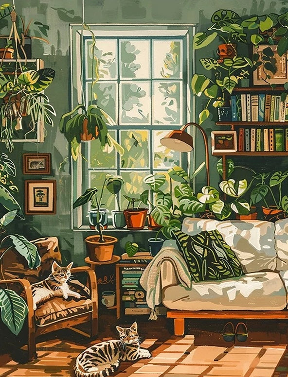 Paint by Numbers Kit Cozy Room