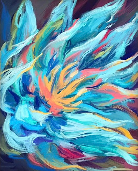 Paint by Numbers Kit Abstract Flowers