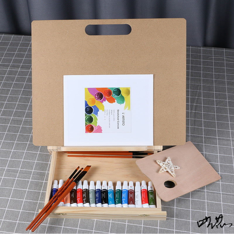 Multifunction Table Easel With Board And Drawers