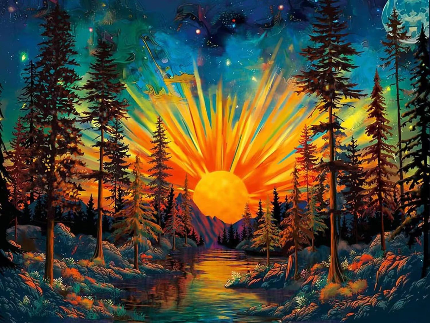 Paint by Numbers Kit Sunset Landscape