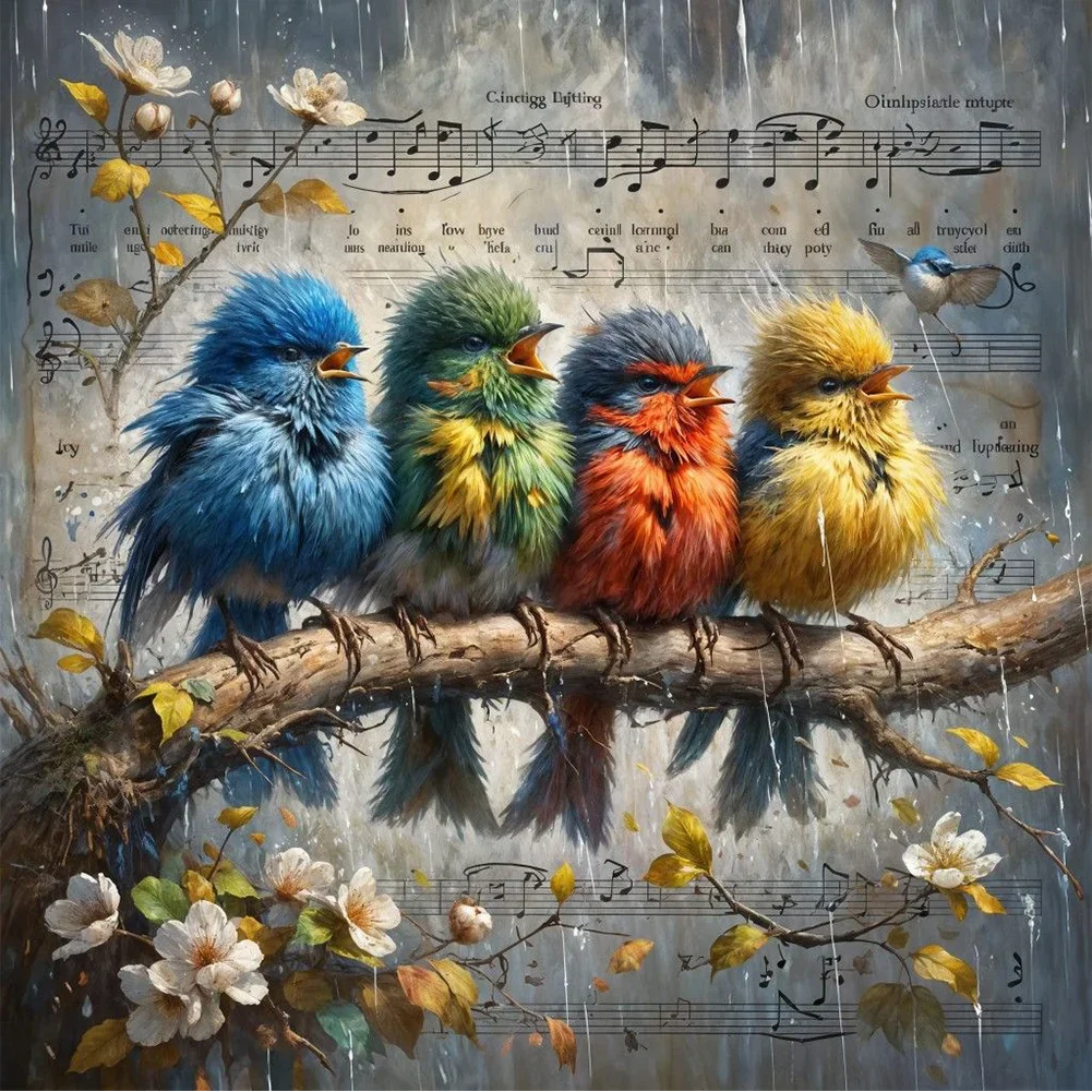 paint by numbers kit colorful birds