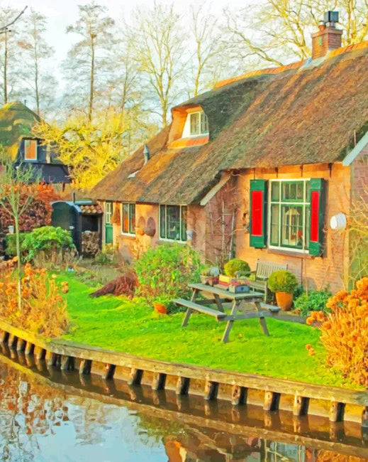 Paint by Numbers Kits Village Life