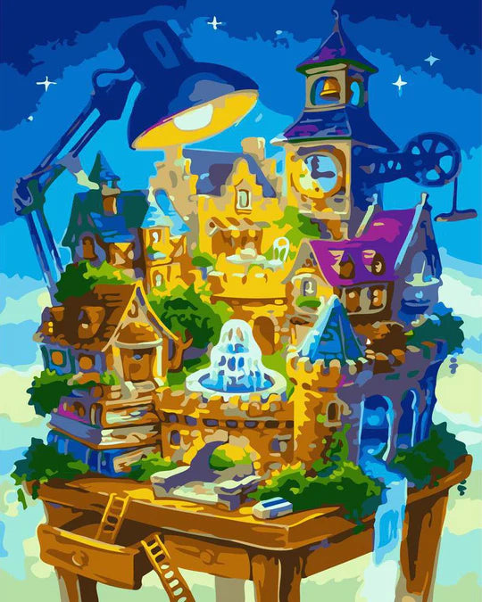 Paint by Numbers Kit World On Desk