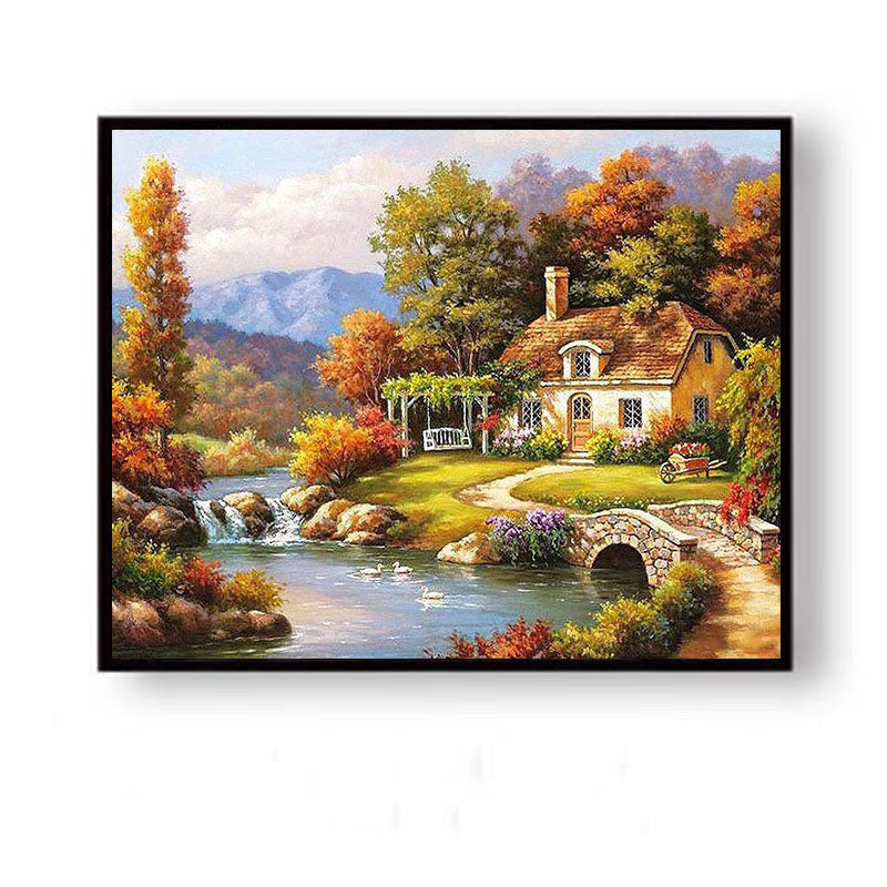 Paint by Numbers Kit House In The Forest