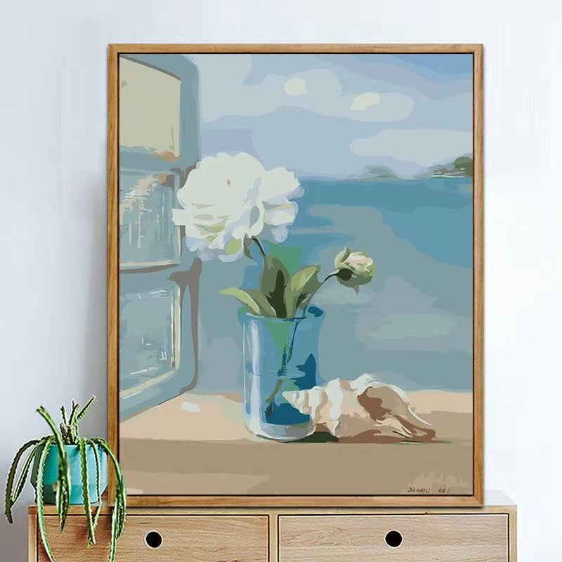 Paint by Numbers Kit Flowers On The Windowsill