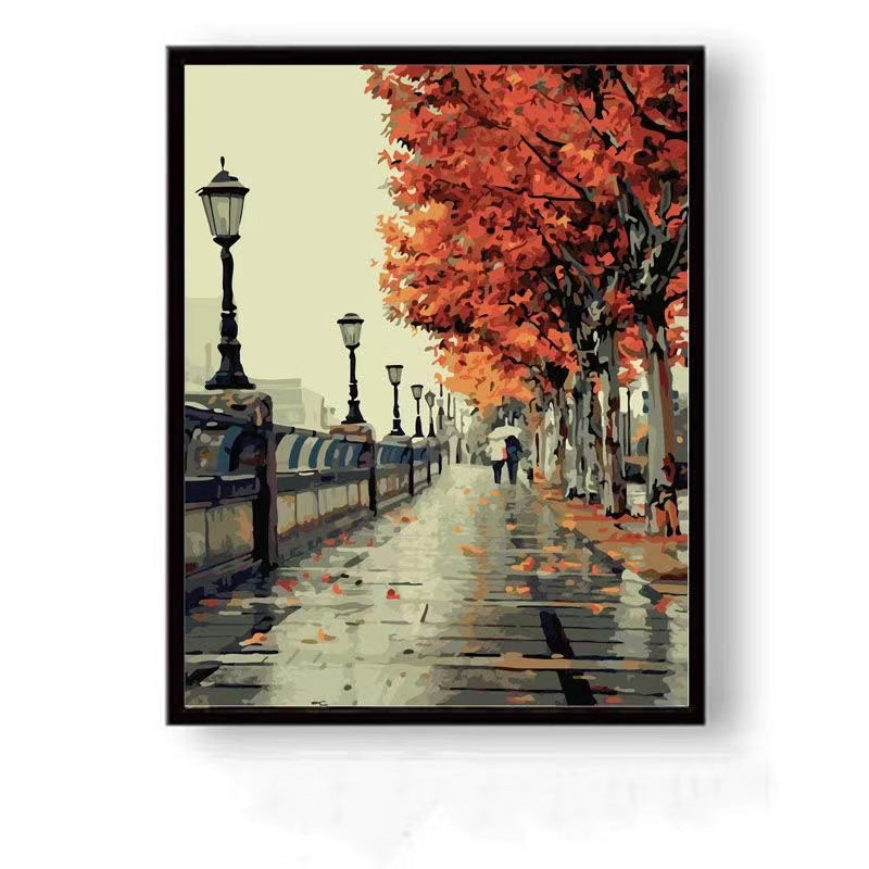 Paint by Numbers Kit Autumn Scenery