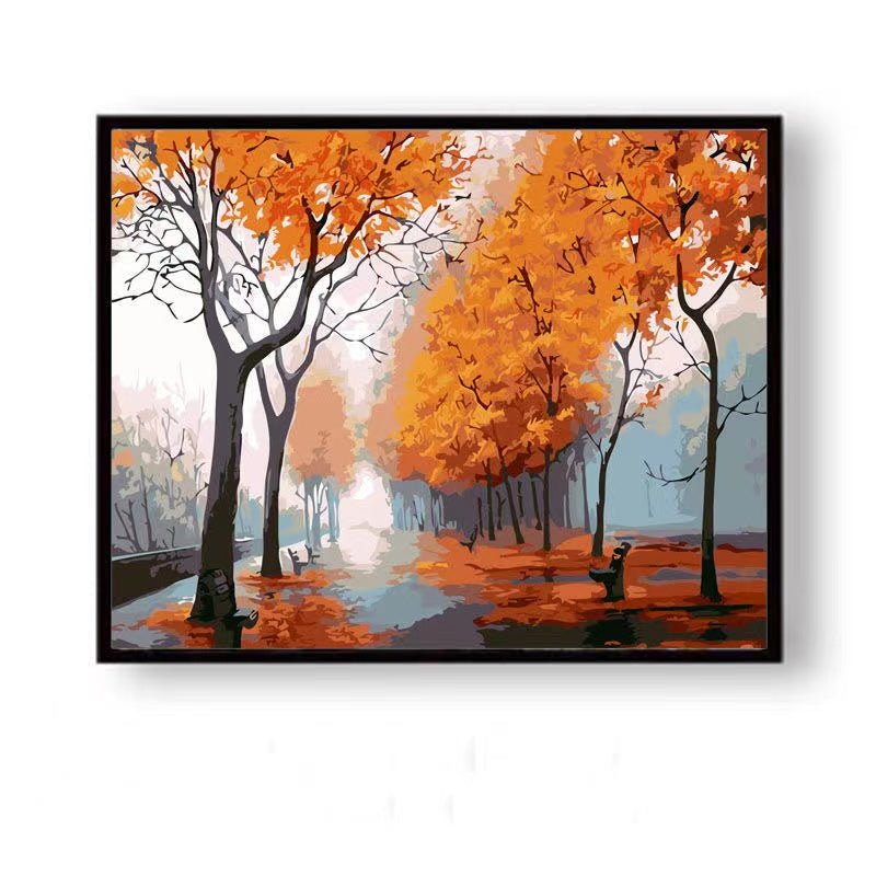 Paint by Numbers Kit Autumn Scenery