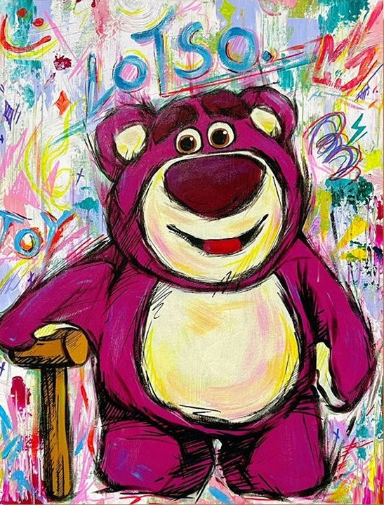 Paint by Numbers Kit Strawberry Bear