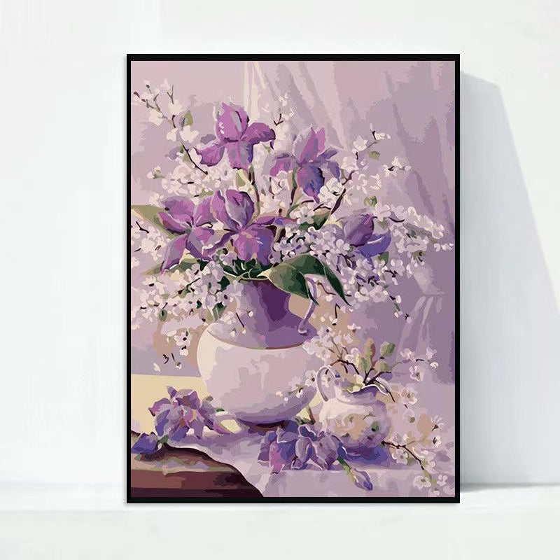Paint by Numbers Kit Purple Flower