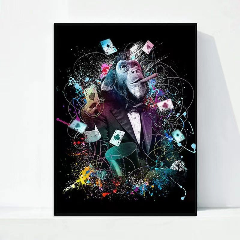 Paint by Numbers Kit Abstract Colorful Orangutan