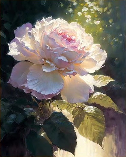 Paint by Numbers Kit Pink Camellia