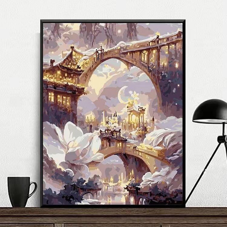 Paint by Numbers Kit Fantasy Bridge