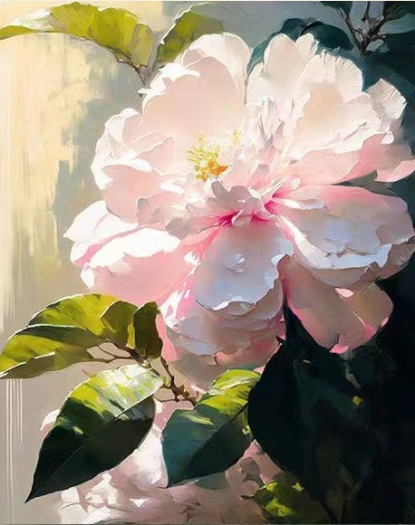Paint by Numbers Kit Pink Camellia