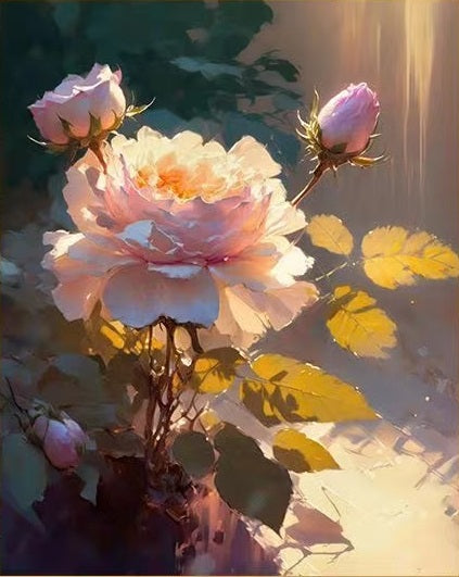 Paint by Numbers Kit Camellia In The Sun