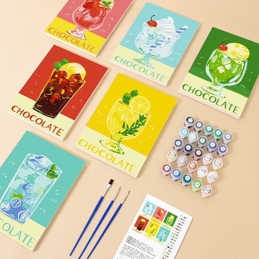 Paint by Numbers - 6 Mini Paintings | Cocktail Set