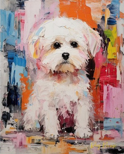 Paint by Numbers Kit Abstract Puppy