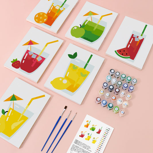 Paint by Numbers - 6 Mini Paintings | Cocktail Set