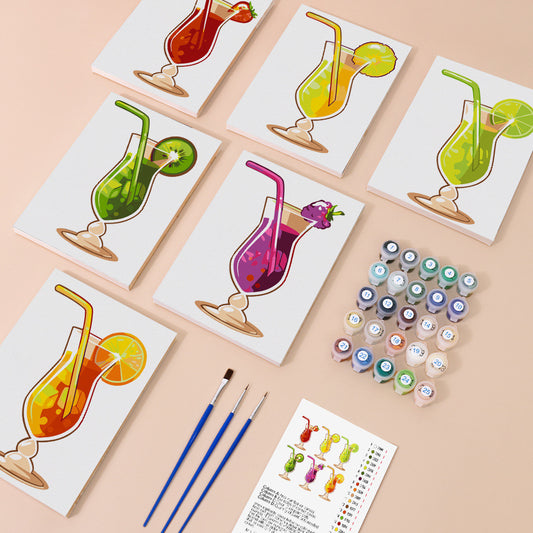 Paint by Numbers - 6 Mini Paintings | Cocktail Set