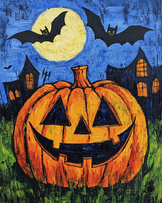 Paint by Numbers Kit Halloween Scary Pumpkin