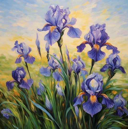 Paint by Numbers Kit Purple Flowers