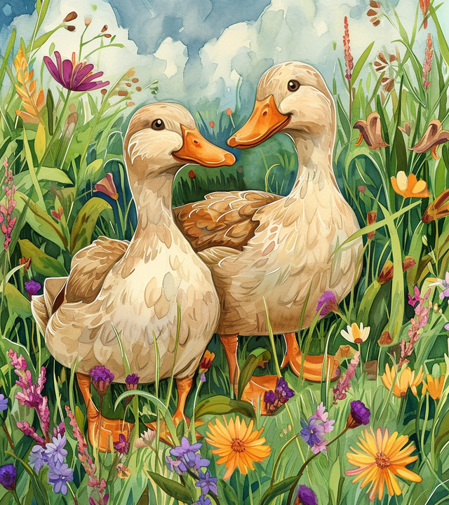 Paint by Numbers Kit Two Ducks