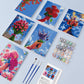 Paint by Numbers - 6 Mini Paintings | Flowers Set