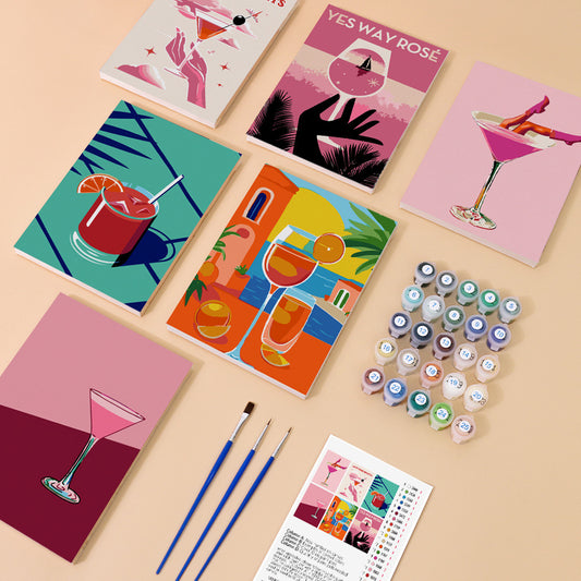 Paint by Numbers - 6 Mini Paintings | Cocktail Set