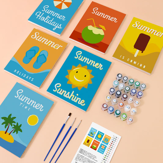 Paint by Numbers - 6 Mini Paintings | Summer