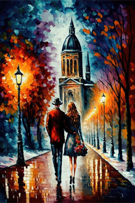 Paint by Numbers Kit Walking Couple