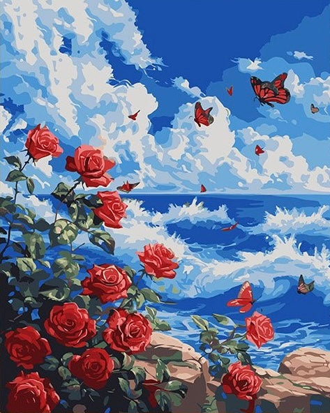 Paint by Numbers Seaside Rose