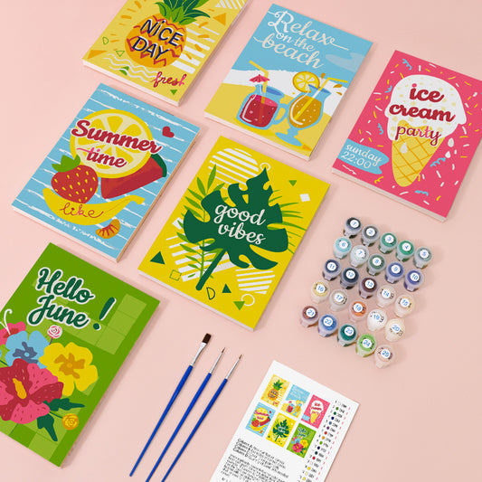 Paint by Numbers - 6 Mini Paintings | Summer