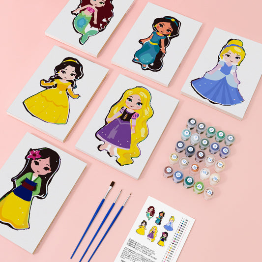 Paint by Numbers - 6 Mini Paintings | Princess Set