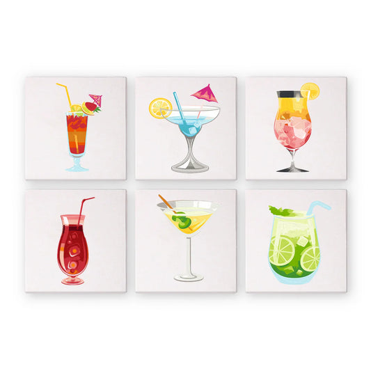 Paint by Numbers - 6 Mini Paintings | Cocktail Set