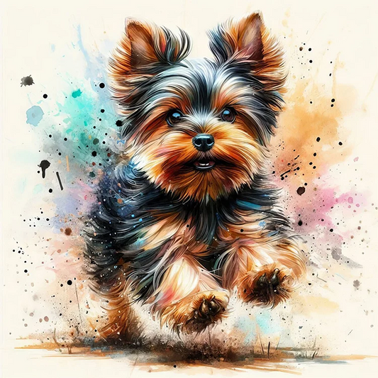 Paint by Numbers Kit Running Puppy