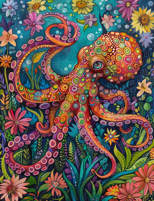 Paint by Numbers Kit Abstract Octopus