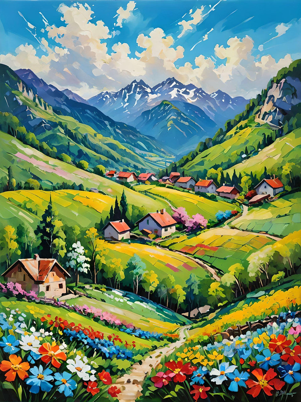 Paint by Numbers Kit Beautiful Scenery